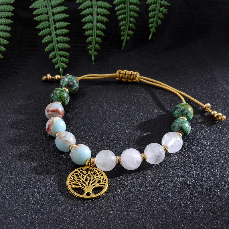 Set Collier & Bracelet pierre de jade Africaine