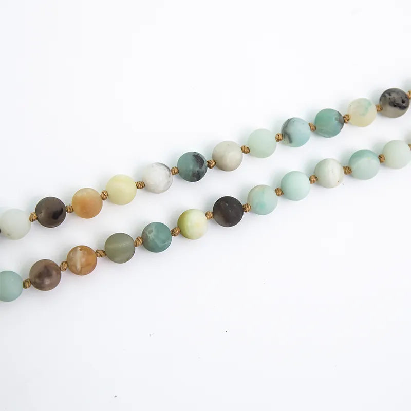 Tibetan Mala in Amazonite