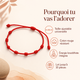 Bracelet Fil Rouge 7 Noeuds