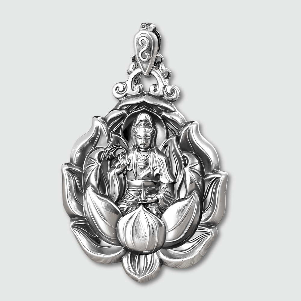 Silberner Buddha-Anhänger