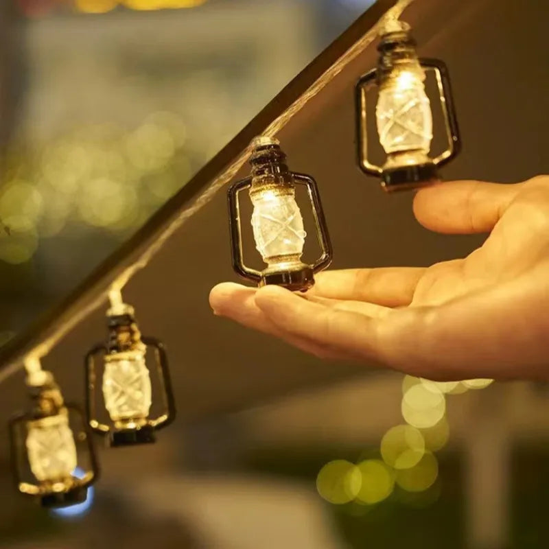 Guirlande Lanterne LED solaire Rustique