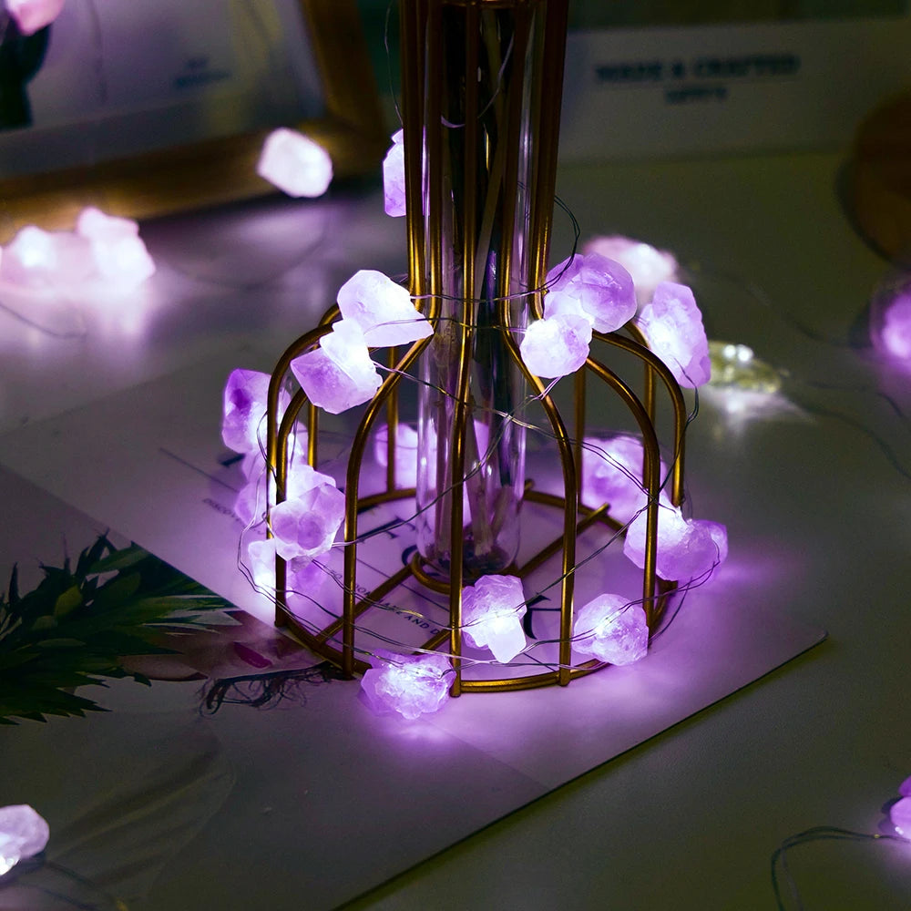 Guirlande Lumineuse en Quartz Naturel