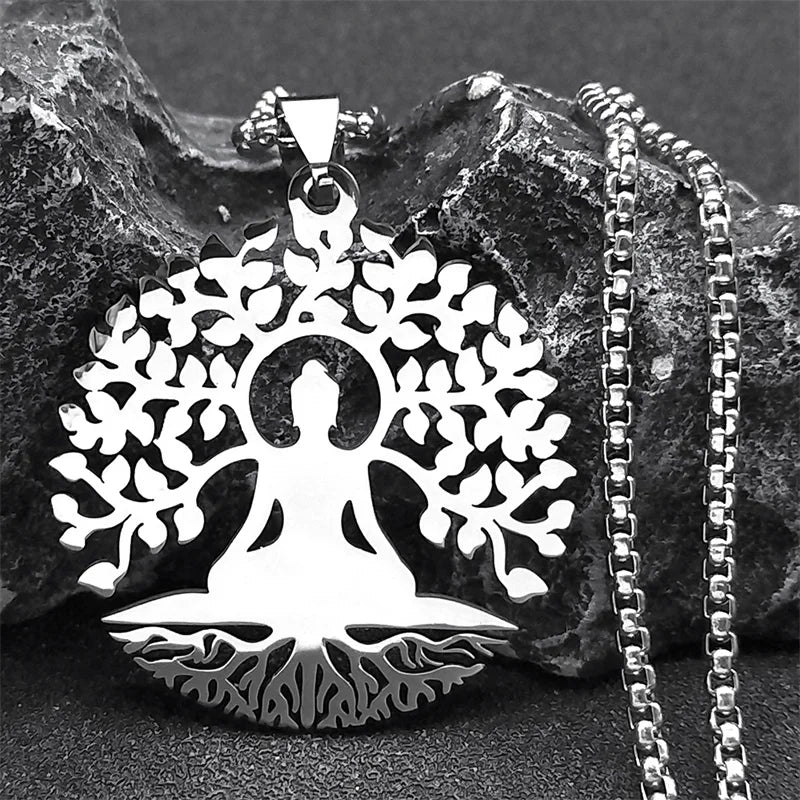 Pendentif Bouddha Arbre de Vie