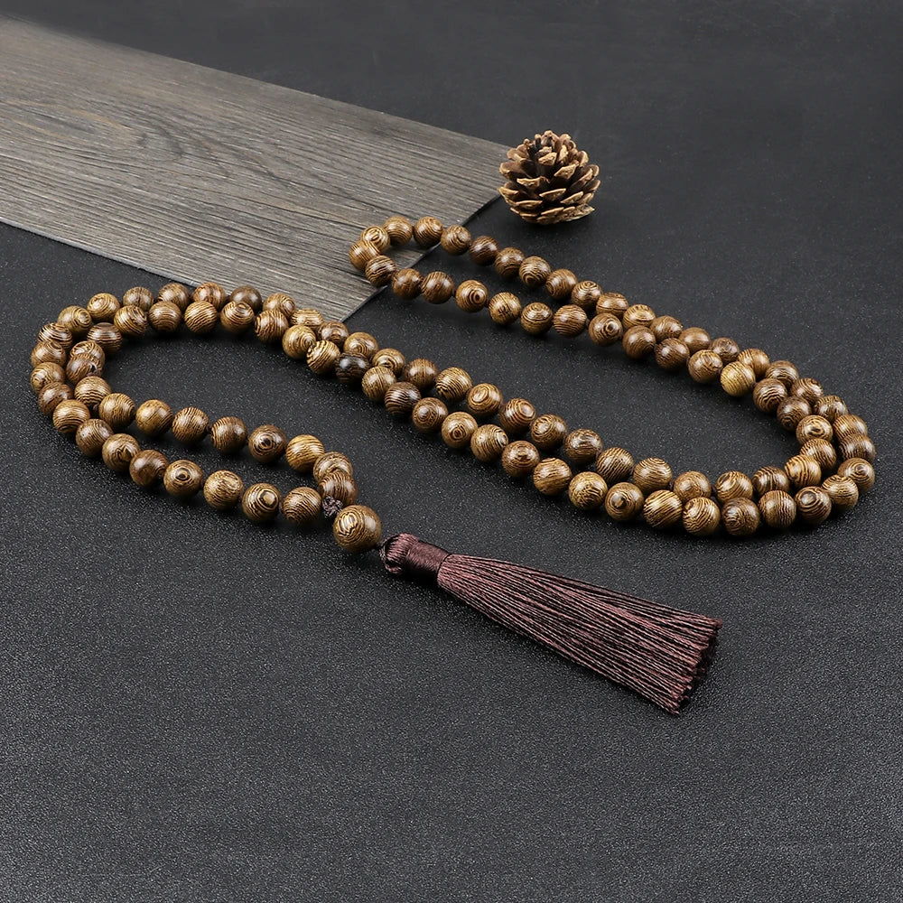 99 Perles Musulmanes Bracelet De Prière 49 Cm - Mala Bouddhiste Stretch Résine Unisexe