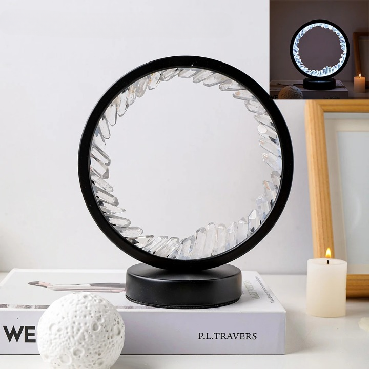 Lampe de Chevet Rechargeable en Pierre Naturelle