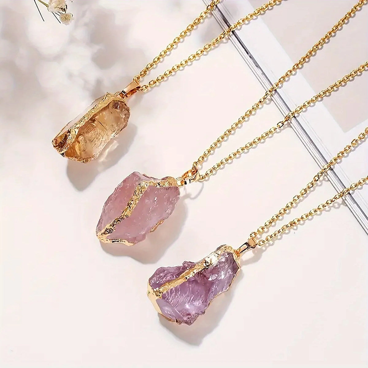Collier Pierre Naturelle en Citrine