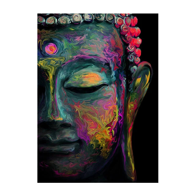 Black And White Buddha Painting