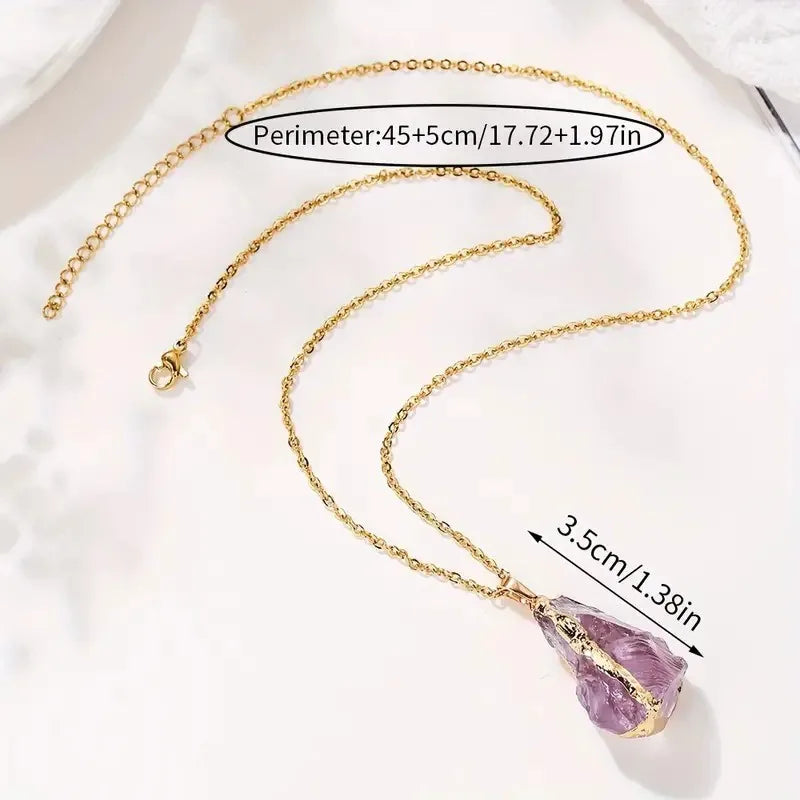 Collier Pierre Naturelle en Citrine