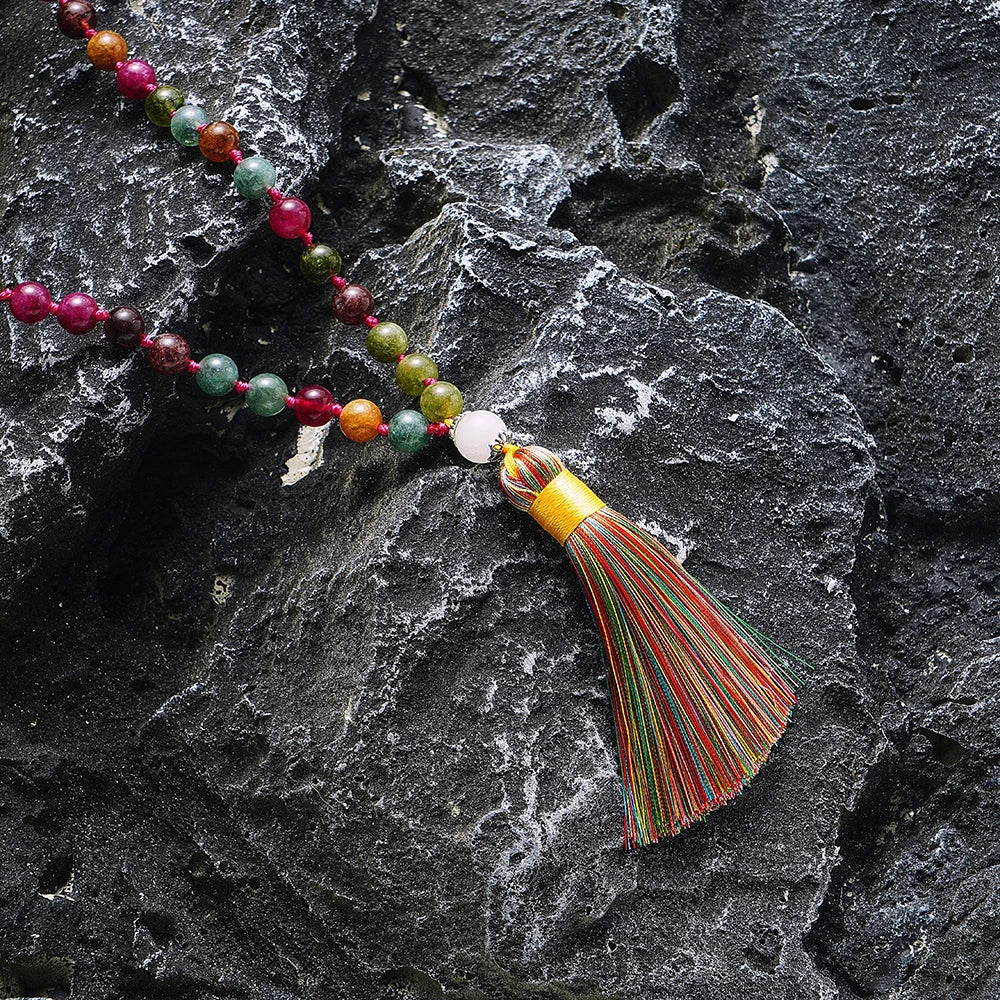 Mala Tibétain Pierres Précieuses