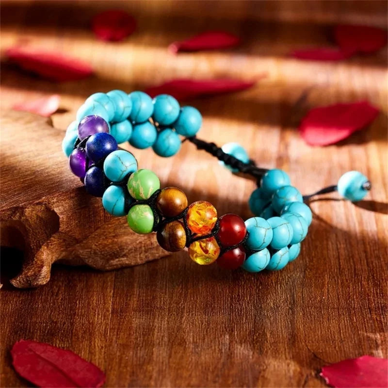 Bracelet 7 Chakra Double