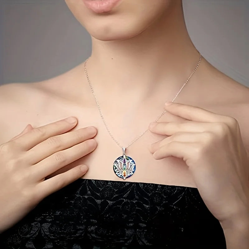 Collier Pendentif 7 Chakras Femme
