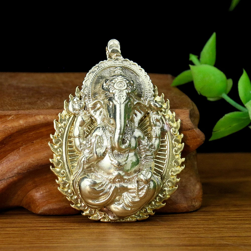 Amulette Bouddhiste Ganesh en Cuivre