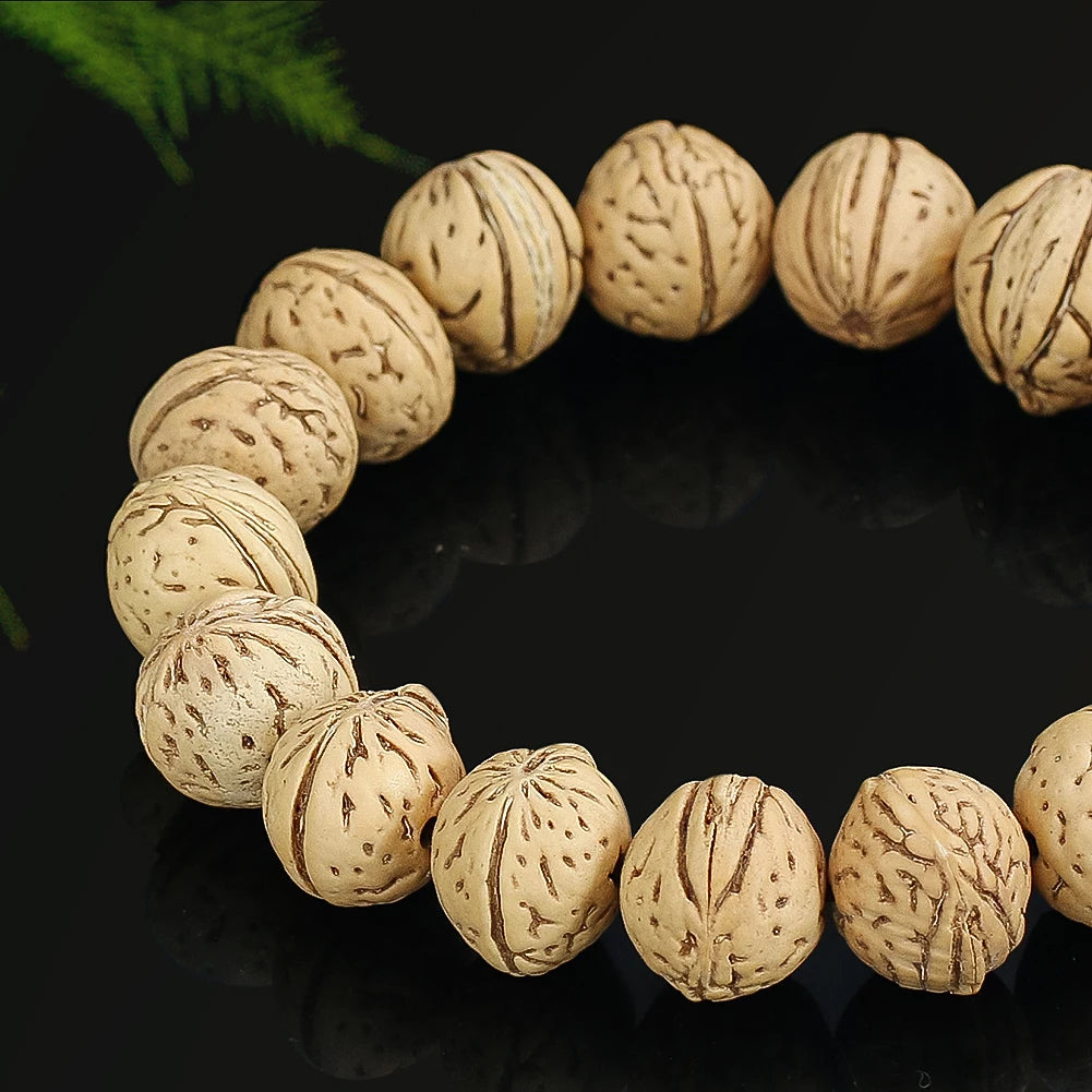 Bracelet Mala Bouddhiste en Noix de Montagne