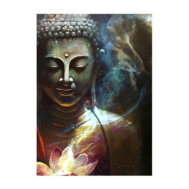 Black And White Buddha Painting