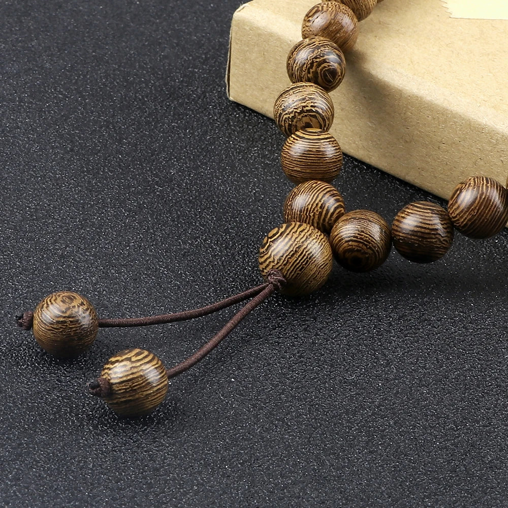Collier Mala Tibétain Bois