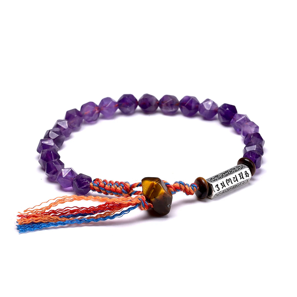 Bracelet Tibétain Om en Améthyste