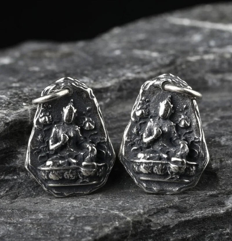 Amulette Bouddhiste Porte Bonheur en Argent