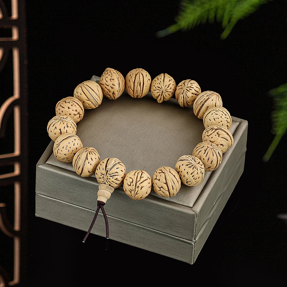 Bracelet Mala Bouddhiste en Noix de Montagne