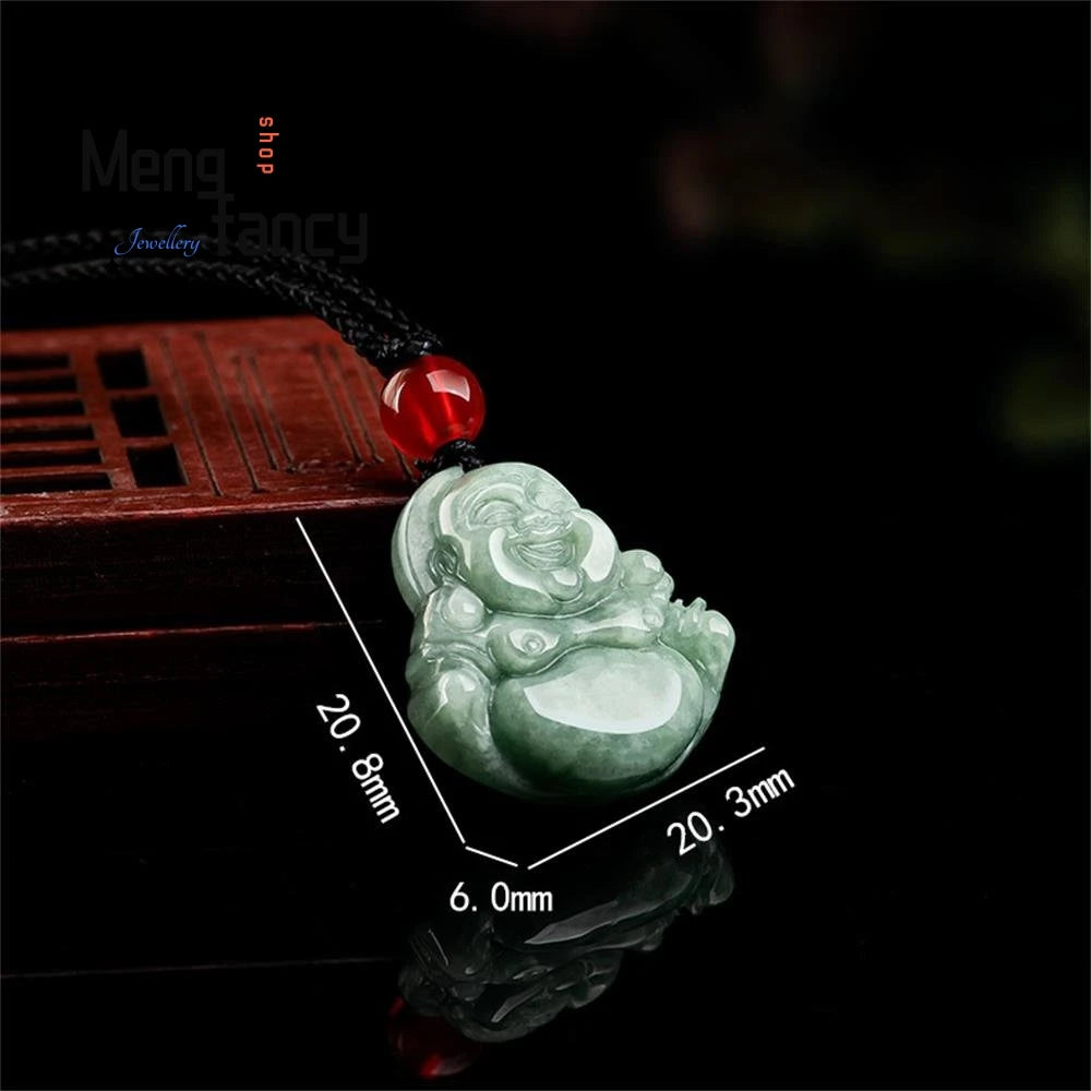 Pendentif Bouddha Double Relief en Jade