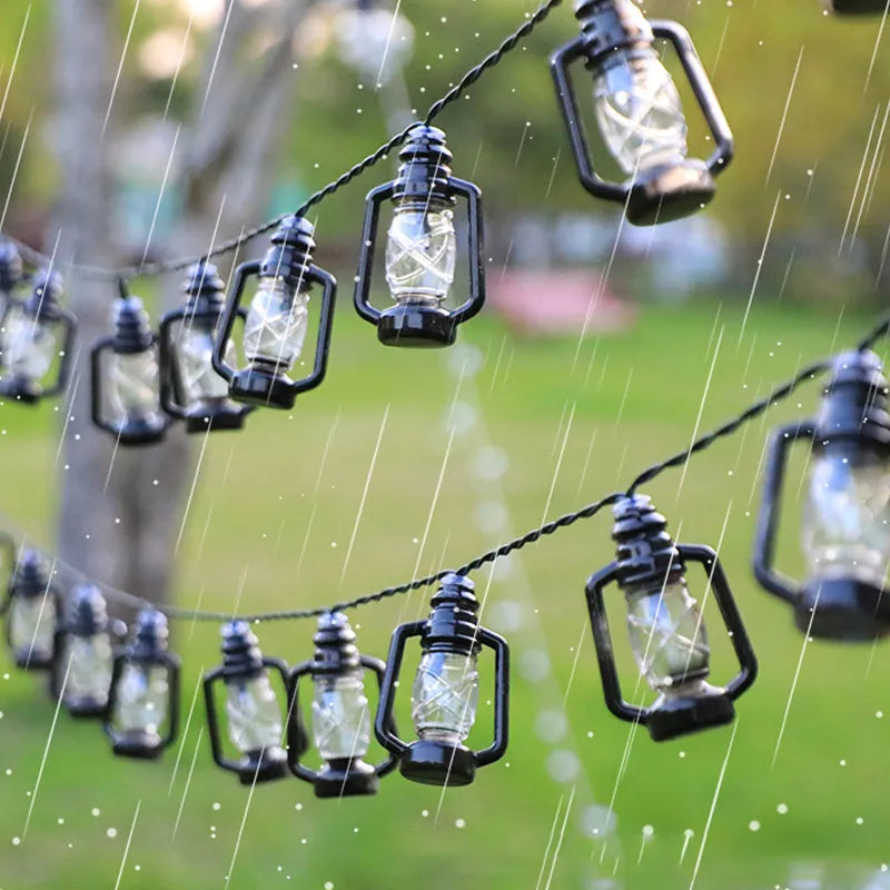 Guirlande Lanterne LED solaire Rustique