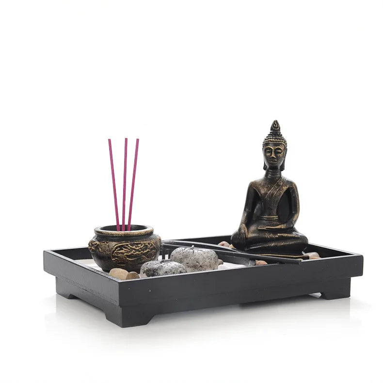 Jardin Zen Bouddha Méditation avec Porte-Encens