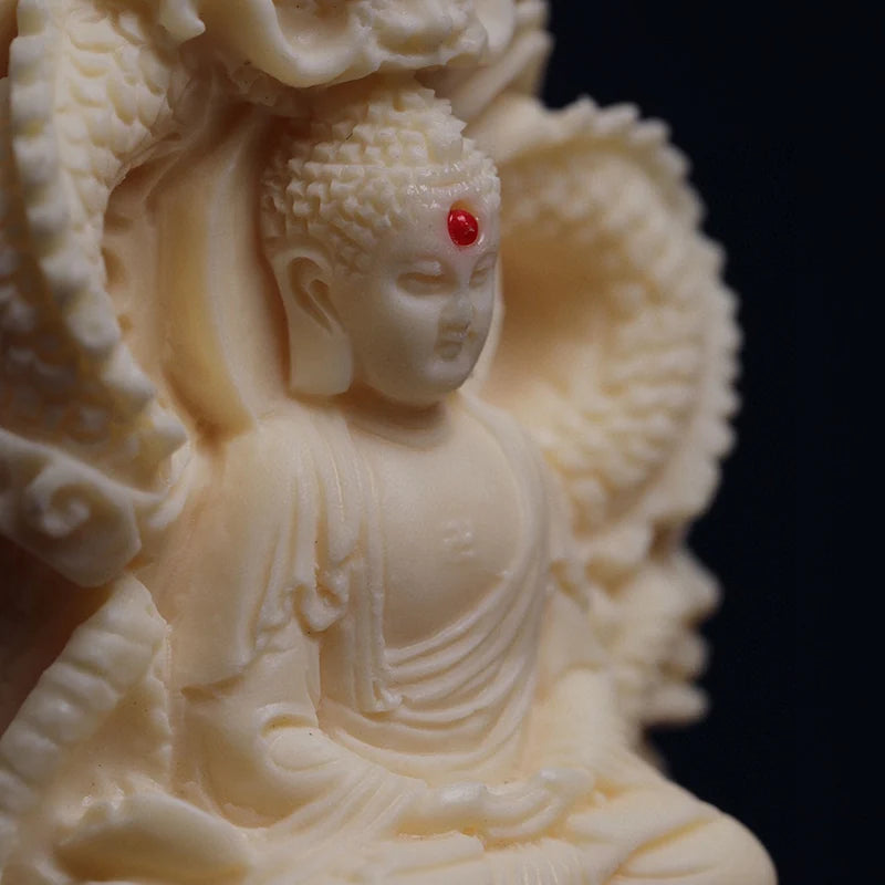 Pendentif Bouddha Dragon Blanc