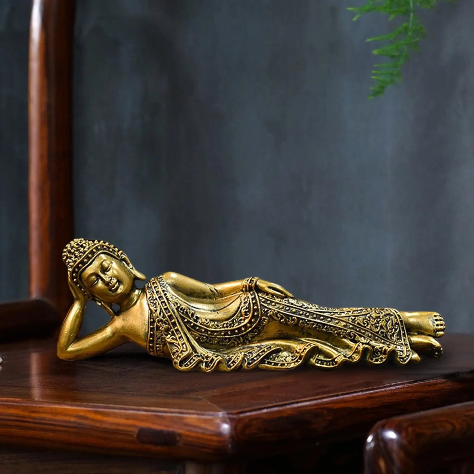 Statue Bouddha couché en résine