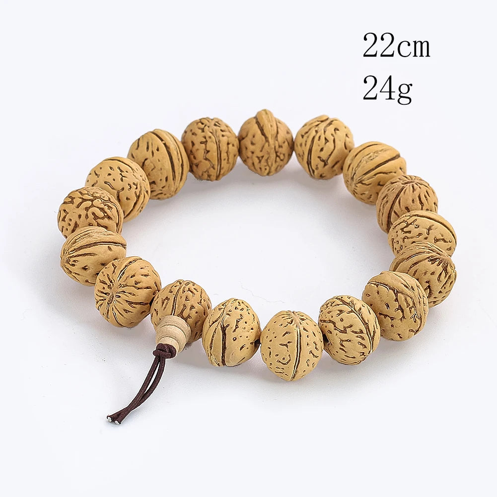 Bracelet Mala Bouddhiste en Noix de Montagne