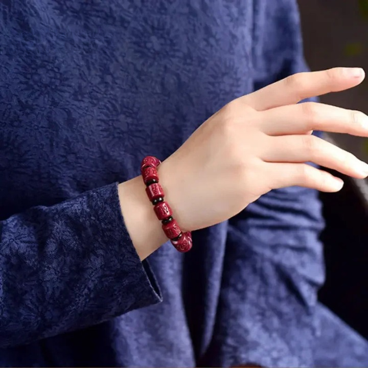 Tibetan Cinnabar Bead Bracelet