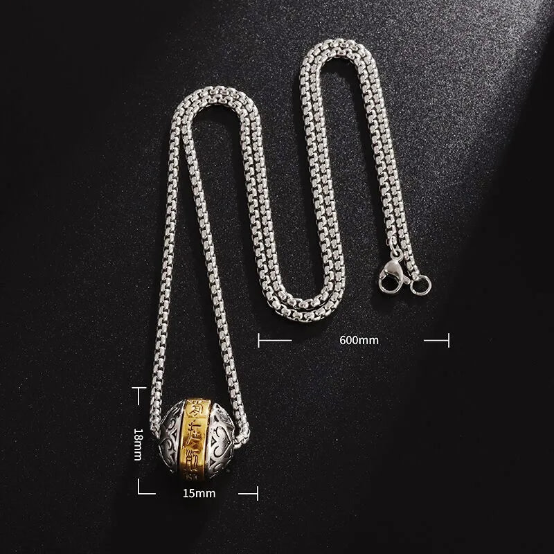 Pendentif Bouddhiste Om Rotatif