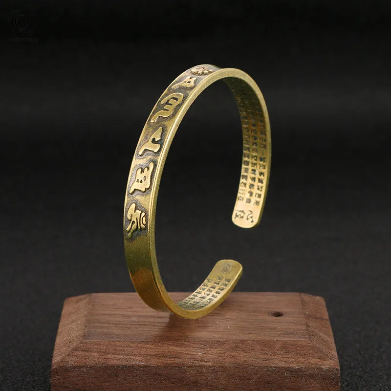 Bracelet Manchette Cuivre Tibétain