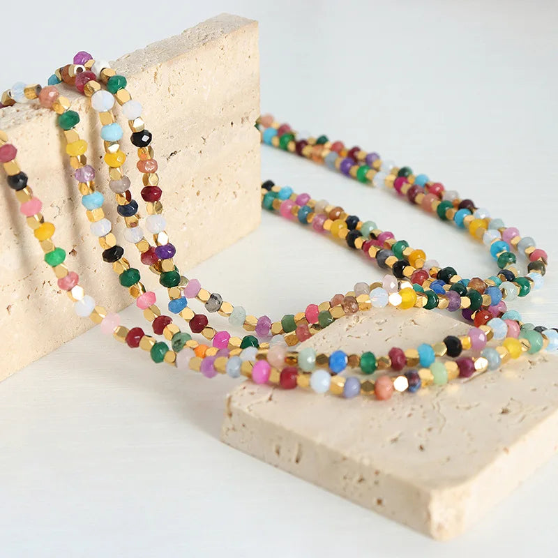 Collier pierres Fines Multicolores