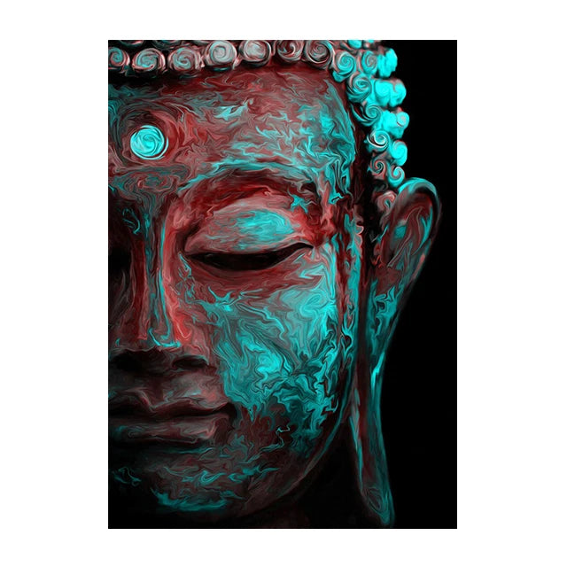 Black And White Buddha Painting