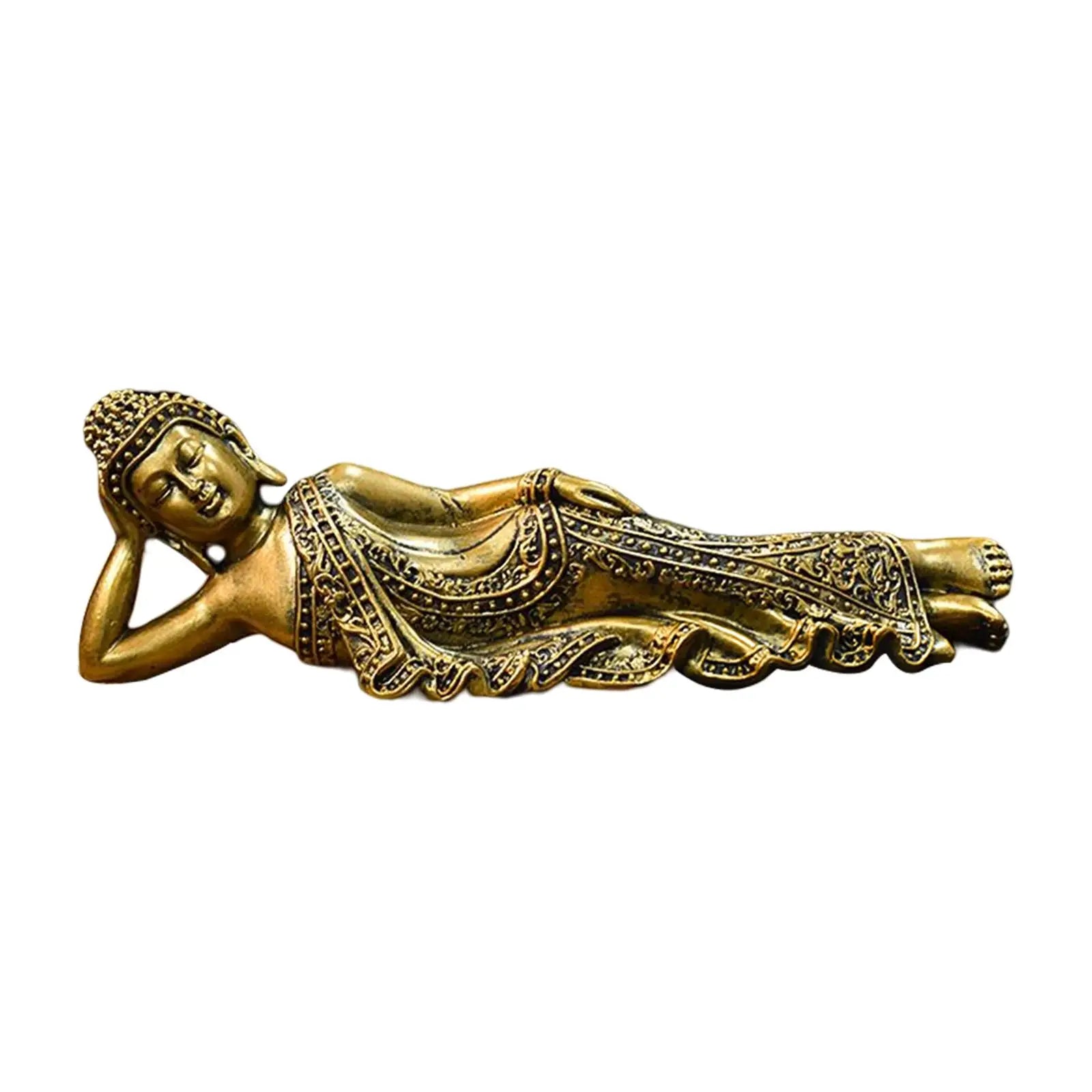 Estatua de Buda reclinado en resina.