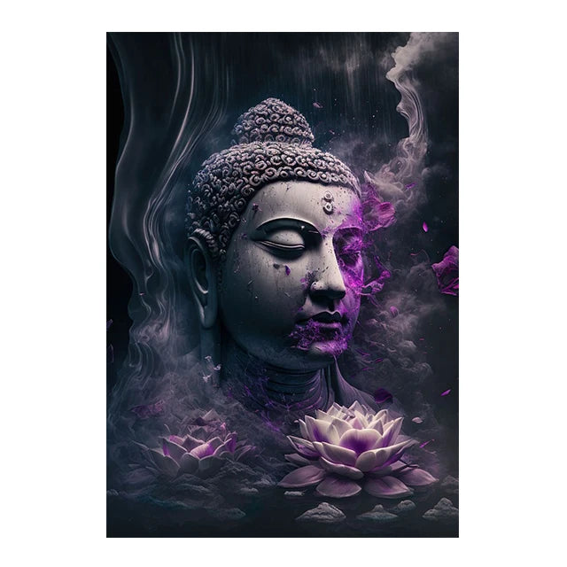 Black And White Buddha Painting