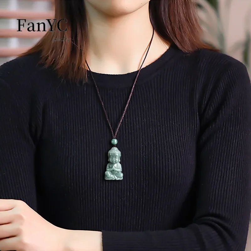Pendentif Bouddha en Jade Véritable