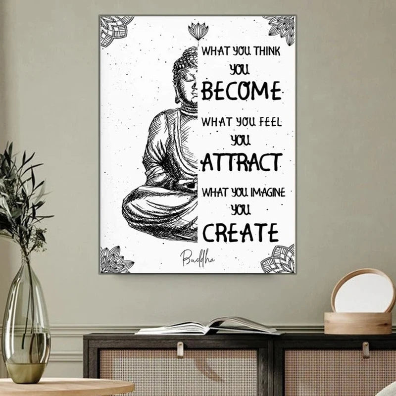 Poster Bouddha Zen "Citation"