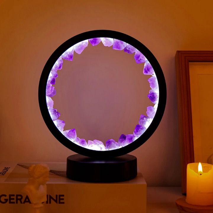 Lampe de Chevet Rechargeable en Pierre Naturelle