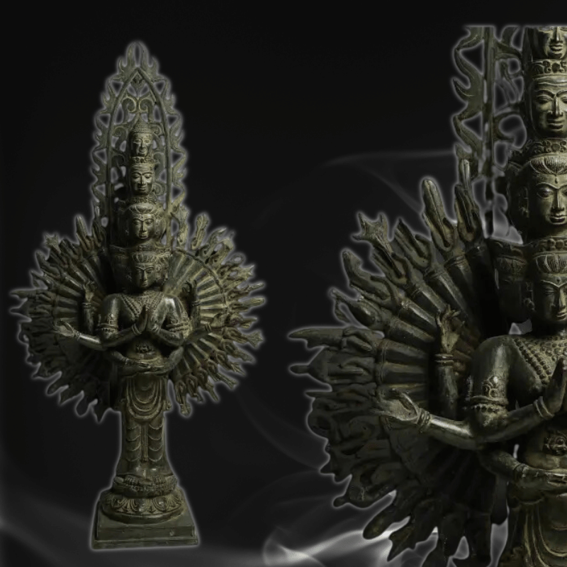 Avalokiteshvara Sahasrabhuja Bronzestatue 53 cm