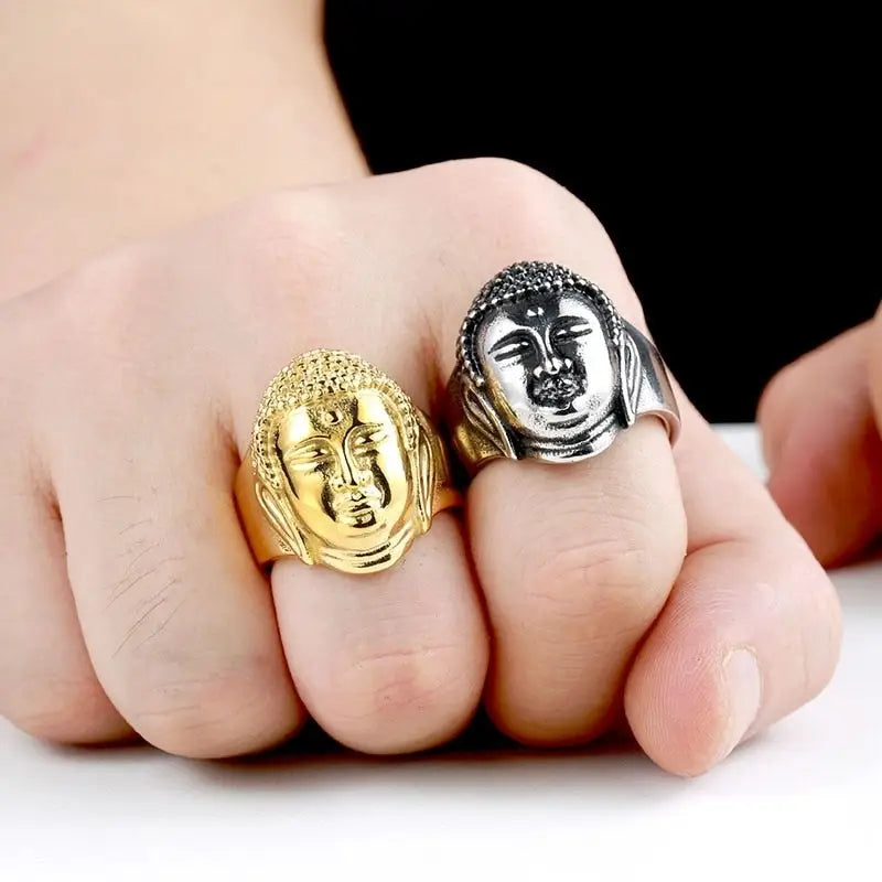 Bague tête de Bouddha