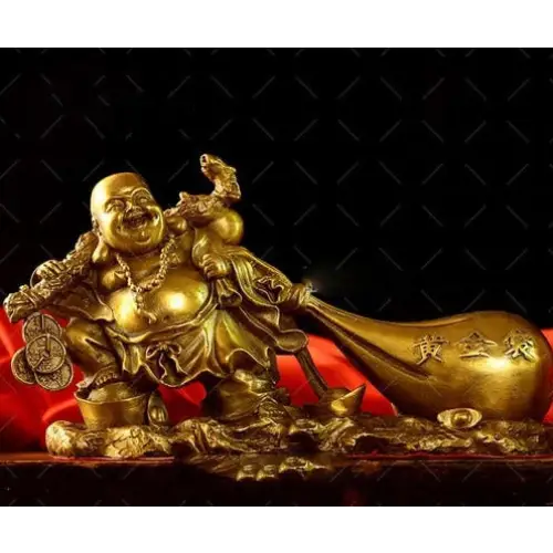 Bouddha Rieur Sac d’Or - 22.5x7.5x13cm