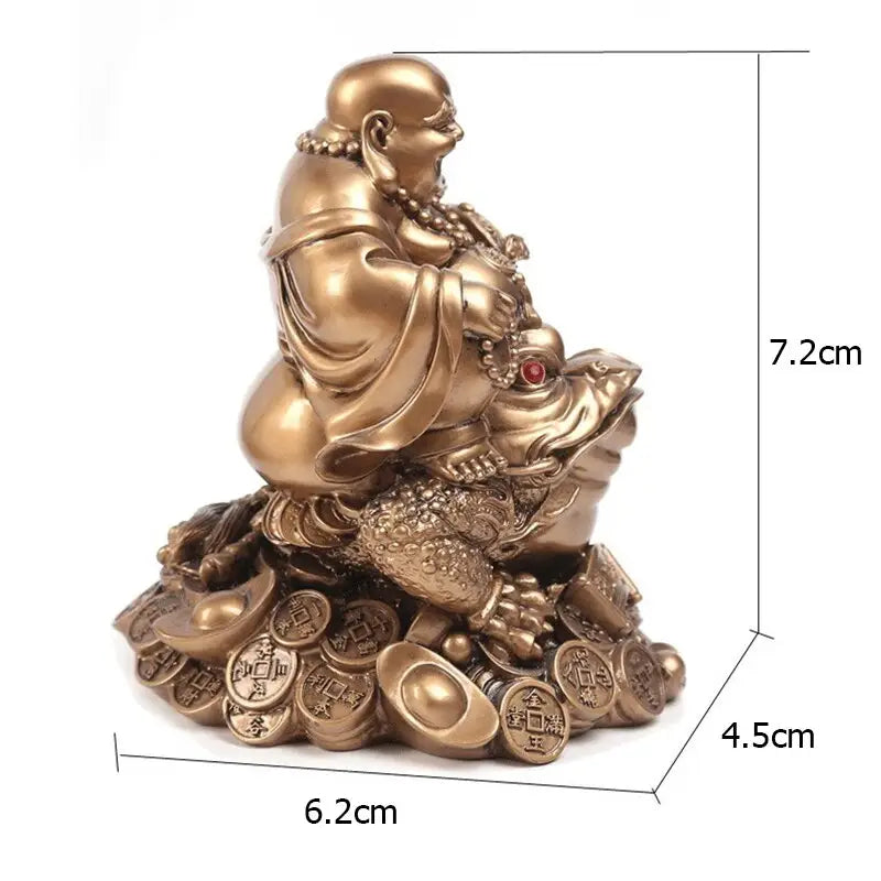 Bouddha rieur sur un Crapaud