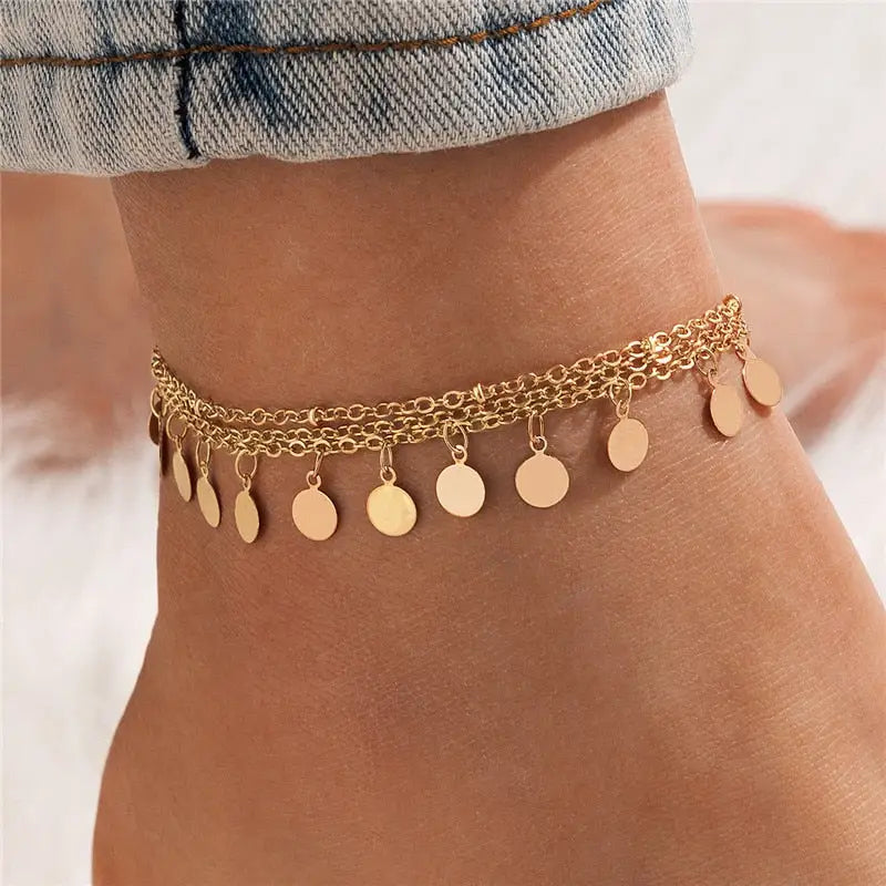 Bracelet de cheville Bouddhiste - Or