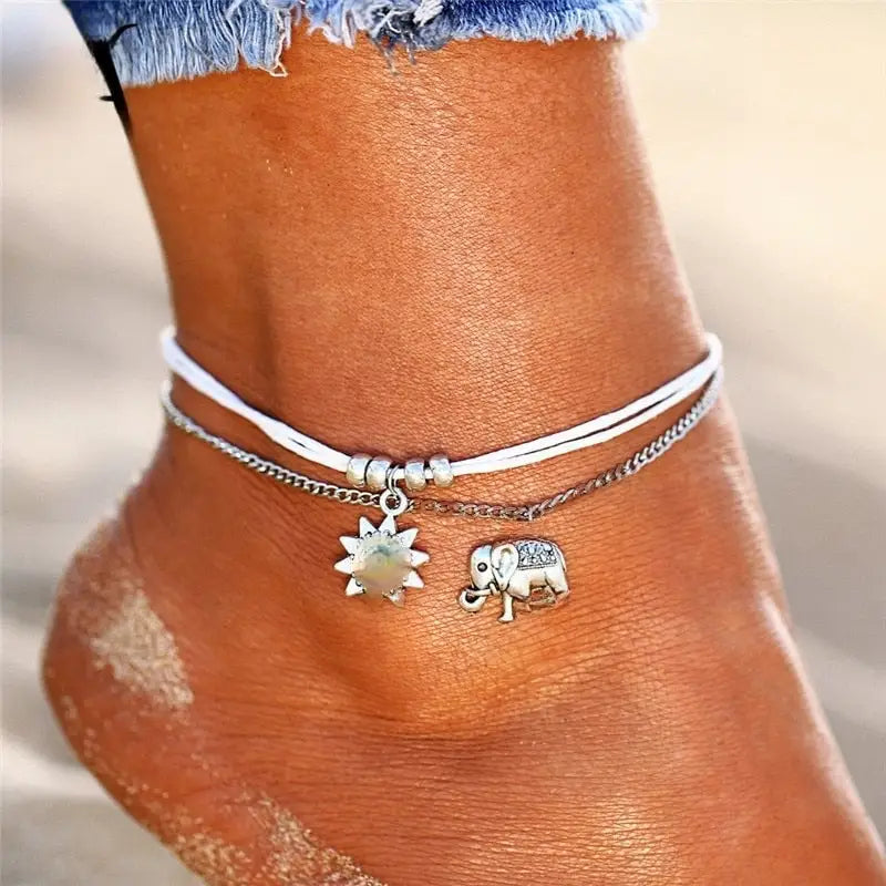 Bracelet de cheville éléphant d’Asie