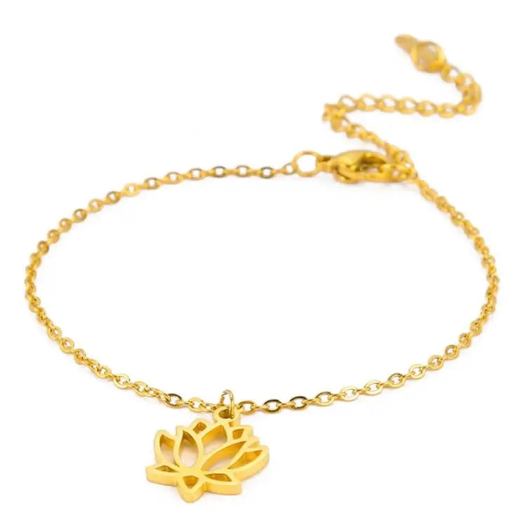 Bracelet de cheville Fleur de Lotus - Or