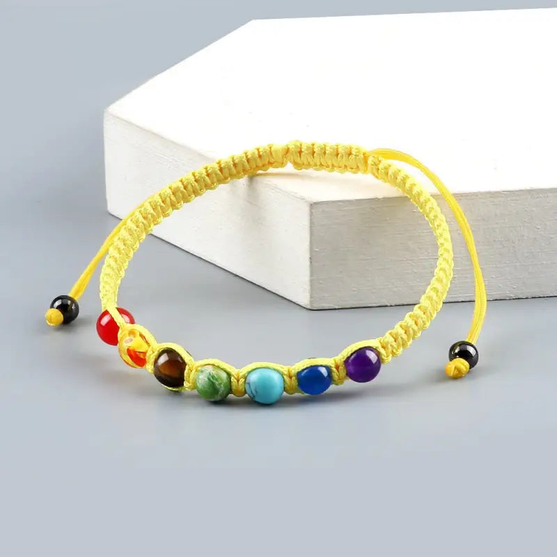 Bracelet Perles 7 Chakra - Jaune