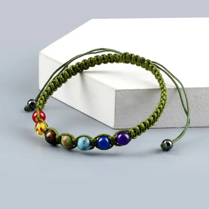 Bracelet Perles 7 Chakra - Kaki