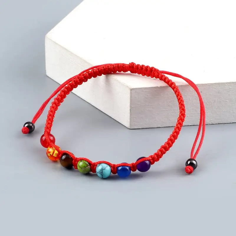 Bracelet Perles 7 Chakra - Rouge