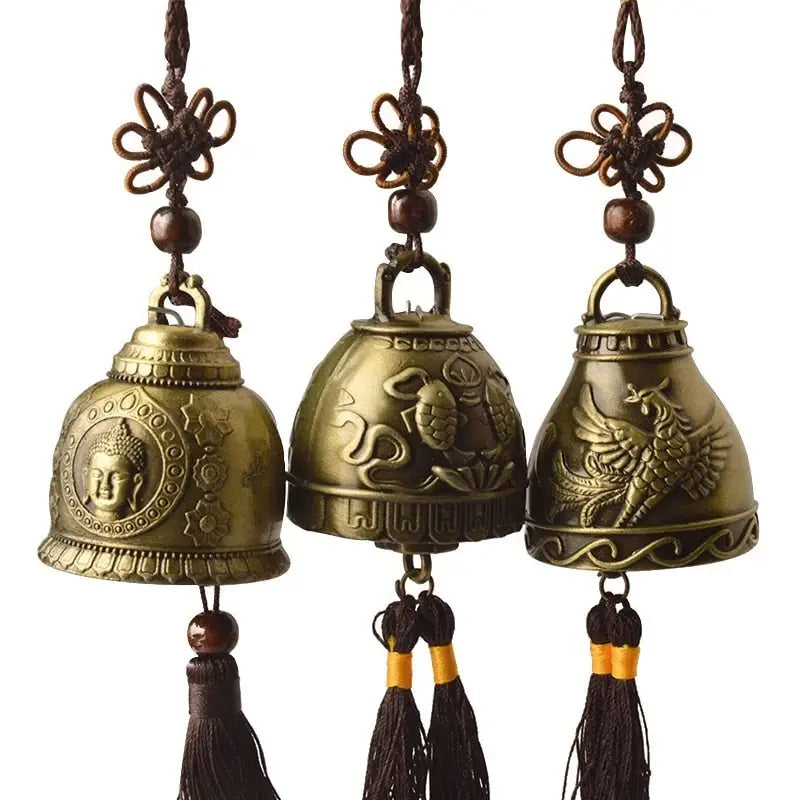 Like-Carillon éolien Antique en métal éléphant carillon d'église cloches  carillons de vent porte décoration suspendue