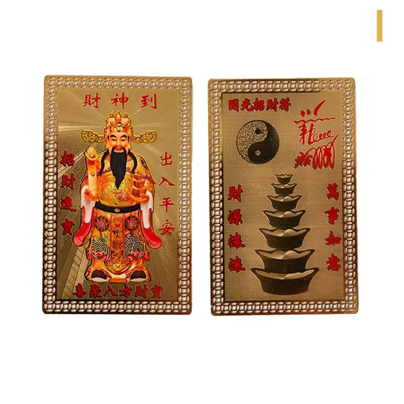 Collection cartes en cuivre Thangka Or -